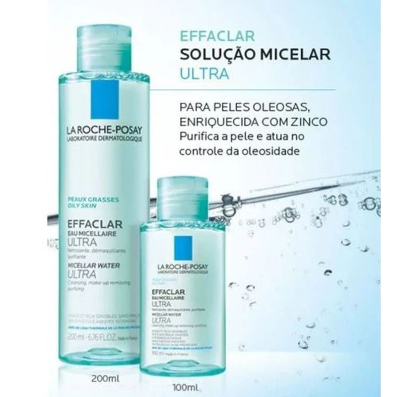 Solução Micelar Pele Oleosa La Roche-Posay - Effaclar Eau Micellaire Ultra 200ml