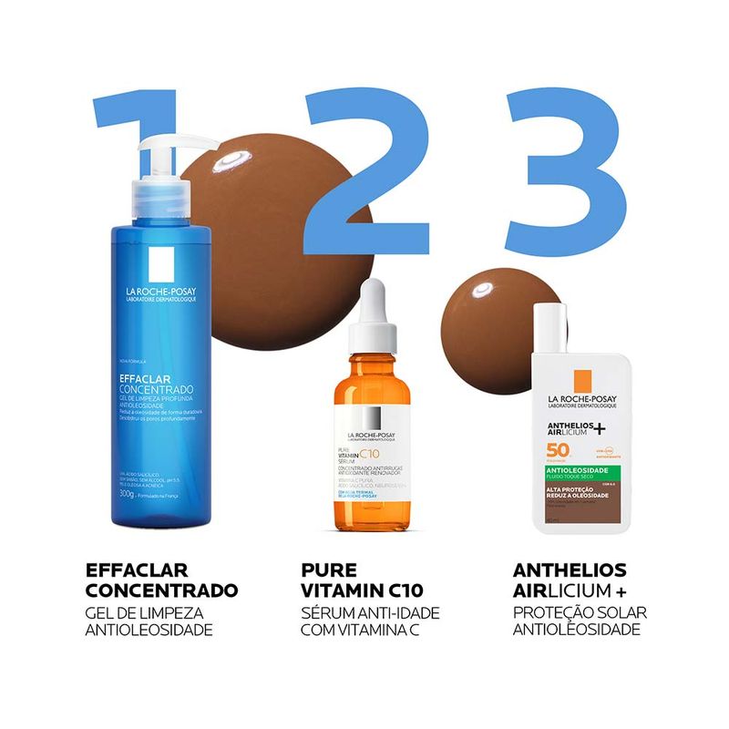 Protetor Solar Facial com Cor La Roche-Posay Anthelios Airlicium+ Fluido FPS50 6.0